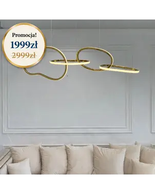 Żyrandol złoty LED Galassia w promocji od Primavera Home