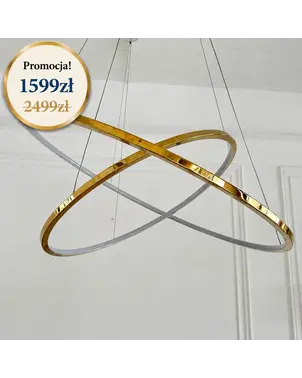 Żyrandol nowoczesny LED złoty w promocji od Primavera Home