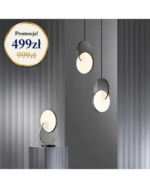 Żyrandol pojedynczy zwis srebrny w promocji od Primavera Home