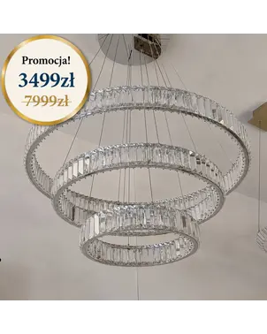 Żyrandol srebrny kryształowy w promocji Eclipse L od Primavera Home