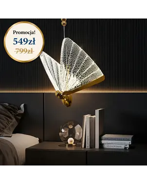 lampa wisząca nowoczesna Motyl złoty