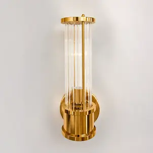 Zbliżenie na detale konstrukcji kinkietu ROLAND, idealny element do eleganckich wnętrz. Primavera Home.