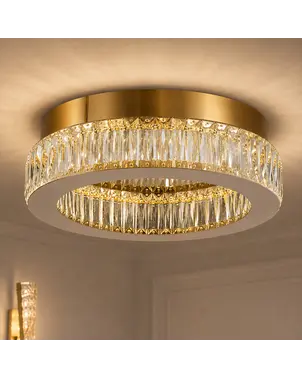 plafon złoty kryształowy nowoczesny  Crystal 50 cm od Primavera Home