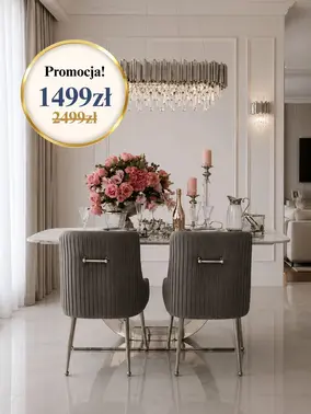 Ekskluzywne krzesło tapicerowane PALOMA w scenerii rodziny przy stole. Meble na zamówienie od Primavera Home.