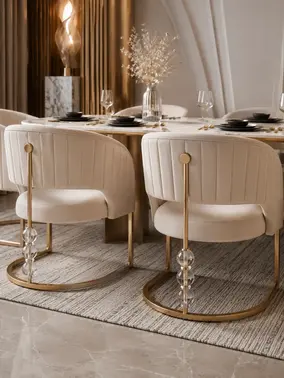 Ekskluzywne Krzesło BUBBLE – Nowoczesny Włoski Design w wyrafinowanej formie - Primavera Home w ujęciu z przodu, podkreślające elegancję detali wykończenia.
