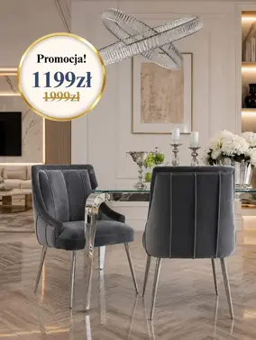 Krzesło DIANA Glamour w ujęciu z przodu. Oświetlenie na zamówienie od Primavera Home.