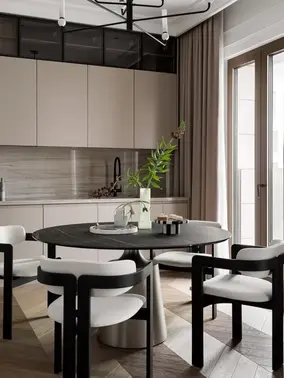 Krzesło Designerskie Forest w ujęciu z przodu. Ekspozycja w salonie od Primavera Home.