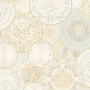 Exclusive glamor wall wallpaper Versace III Home beige plates 