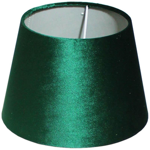 Velor cone lampshade, dark green, 