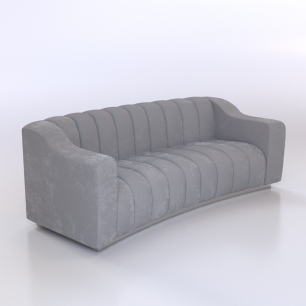 Exklusives Glamour-Sofa für das Wohnzimmer, silbergrau LONDON 