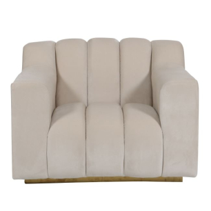 Beige designer armchair LONDON 