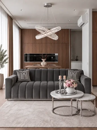 Zbliżenie na siedzisko sofy LONDON Nowoczesna, które łączy komfort z elegancją. Meble na zamówienie od Primavera Home.