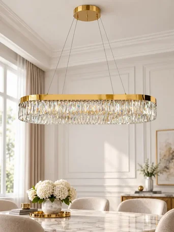 żyrandol złoty kryształowy Diamond od Primavera Home