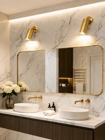 Detal wykończenia lampy glamour, złotej, sufitowej, od firmy Primavera Home, podkreślający jej elegancki styl.