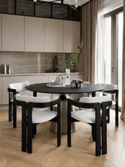 Nowoczesne krzesło designerskie drewniane tapicerowane FOREST