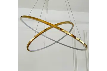 Nowoczesna lampa sufitowa wisząca pierścień złota LED GALASSIA M 60 i 80 cm