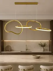 Lampa na stół do jadalni złota glamour LED GALASSIA