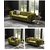 Glamor upholstered modern gold quilted sofa DIVA GOLD 