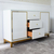 Lorenzo white and gold Glamour lacquered wooden chest of drawers 