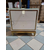 Glamour white gold lacquered bedside cabinet for bedroom Lorenzo S Gold OUTLET 