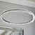 Glamorous crystal LED ceiling lamp round, ring, chandelier, modern silver BRINA OUTLET 