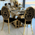 Exclusive glamor dining table, modern, with black marble, gold LV COLLECTION OUTLET 