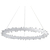 Glamorous lamp ICE XS crystal led ceiling round, ring, chandelier, modern silver 