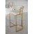 Glamor bar stool, gold, modern upholstered for dining room, bar, MARCO island 