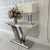 Modern, glamorous silver console, white marble top, for the LV COLLECTION hall [CLONE] 