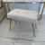 Glamorous, upholstered, modern, beige CARDINALE bench 