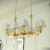 Elegant stylish lamp chandelier glamor pendant lamp 8 arms ELEGANZA L GOLD 