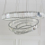 ECLIPSE L crystal chandelier, ring, silver, modern glamor hanging lamp for the living room, adjustable 