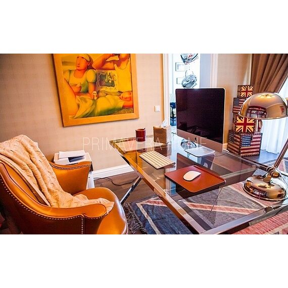 Biurko stół MODERN szklany stal nierdzewna srebrny