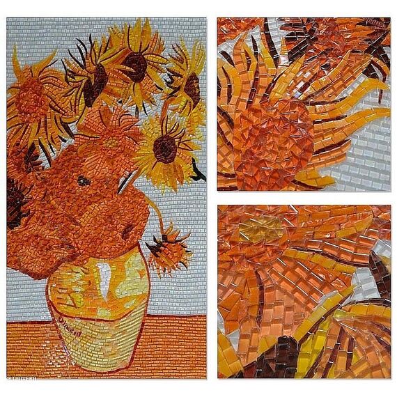Mozaika szklana Van Gogh Słoneczniki