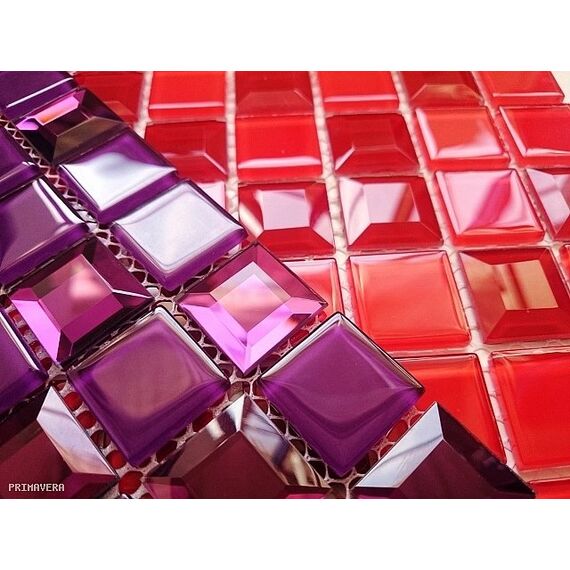 Glass mosaic Diamond RED Helen Jointless