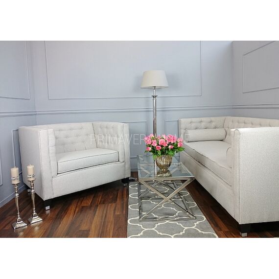 Fotel glamour tapicerowany pikowany nowoczesny luksusowy klasyczny MORIS