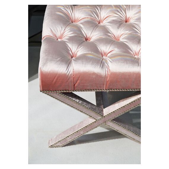 Upholstered quilted velour Ricardia style