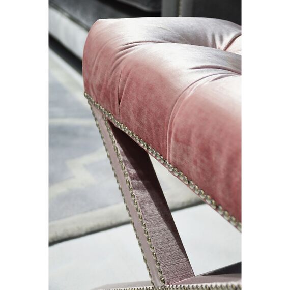 Upholstered quilted velour Ricardia style