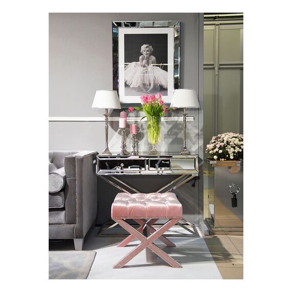 Upholstered quilted velour Ricardia style