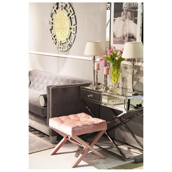 Upholstered quilted velour Ricardia style