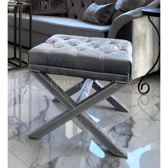 Upholstered quilted velour Ricardia style