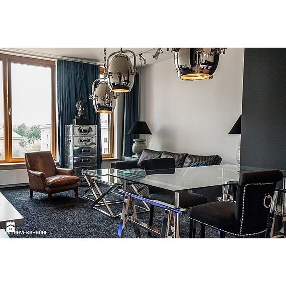 CRISS CROSS S Silver Glass Stainless Steel Coffee Tables KIT