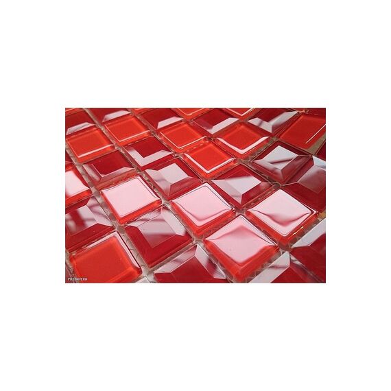 Mozaika Szklana Diamentowa Czerwona Kristina