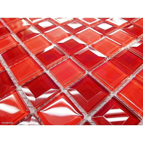 Mozaika Szklana Diamentowa Czerwona Kristina