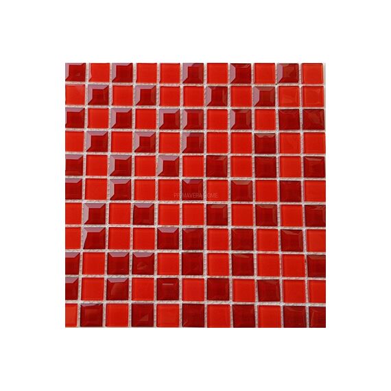Mozaika Szklana Diamentowa Czerwona Kristina