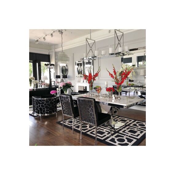 Mirror dresser Elegance glamorous New York style modern wooden white/black