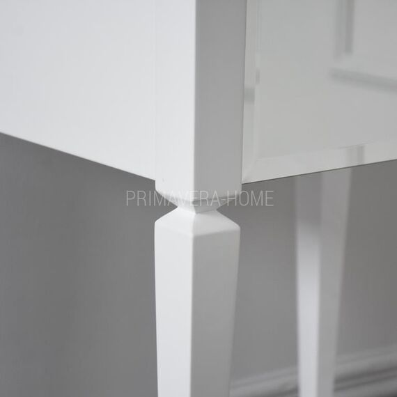 Szafka nocna ELEGANCE lustrzana do sypialni glamour czarna