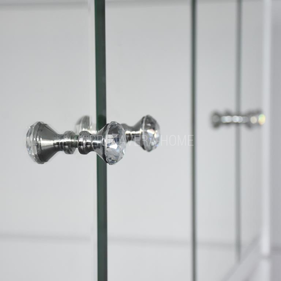 Komoda glamour  lustrzana ELEGANCE , styl hamptons nowojorski nowoczesna drewniana biała luksusowa