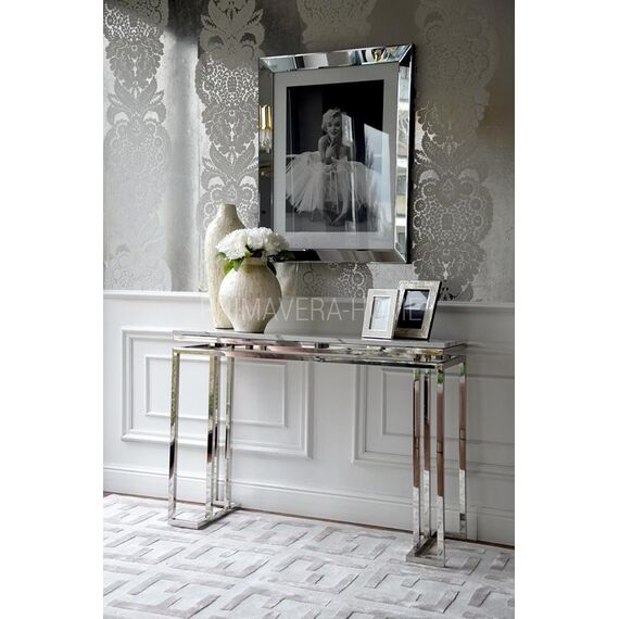 Glamour console marble stainless steel OSKAR SILVER