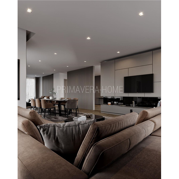 Upholstered modern wooden chair NAPOLI with armrest